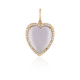Load image into Gallery viewer, Yellow Gold Diamond and Sheer Amethyst Chubby Heart Charm
