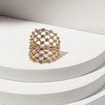 Load image into Gallery viewer, 14 Karat Yellow Gold Diamond Bezel Set Pink Sapphire Ring
