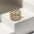 Load image into Gallery viewer, 14 Karat Yellow Gold Diamond Bezel Set Blue Sapphire Ring
