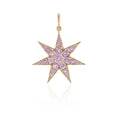 Load image into Gallery viewer, Yellow Gold Pink Sapphire Star Charm
