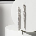Load image into Gallery viewer, 18 Karat White Gold Graduated Diamond Dagger Earrings
