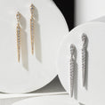 Load image into Gallery viewer, 18 Karat White Gold Graduated Diamond Dagger Earrings
