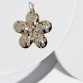 Load image into Gallery viewer, Yellow Gold Diamond Puffy Flower Pendant
