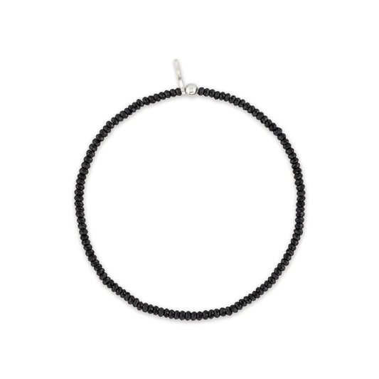 1.5mm Black Onyx Single Beaded Bracelet