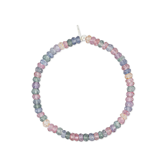 4mm Multicolored Rainbow Quartz Beaded Bracelet