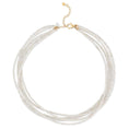 Load image into Gallery viewer, 2mm Itsy Sheer White Moonstone 5 Strand Beaded Necklace
