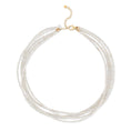 Load image into Gallery viewer, 2mm Itsy Sheer White Moonstone 5 Strand Beaded Necklace
