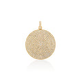 Load image into Gallery viewer, Yellow Gold Jumbo Diamond Disk Pendant
