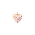 Load image into Gallery viewer, Yellow Gold Pink Sapphire Puffy Heart Pendant
