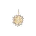 Load image into Gallery viewer, Yellow Gold Diamond Fluted Coin Pendant
