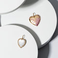 Load image into Gallery viewer, Yellow Gold Pink Sapphire Puffy Heart Pendant
