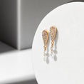 Load image into Gallery viewer, 18 Karat Yellow Gold Aspen Air Double Diamond Drop Earrings
