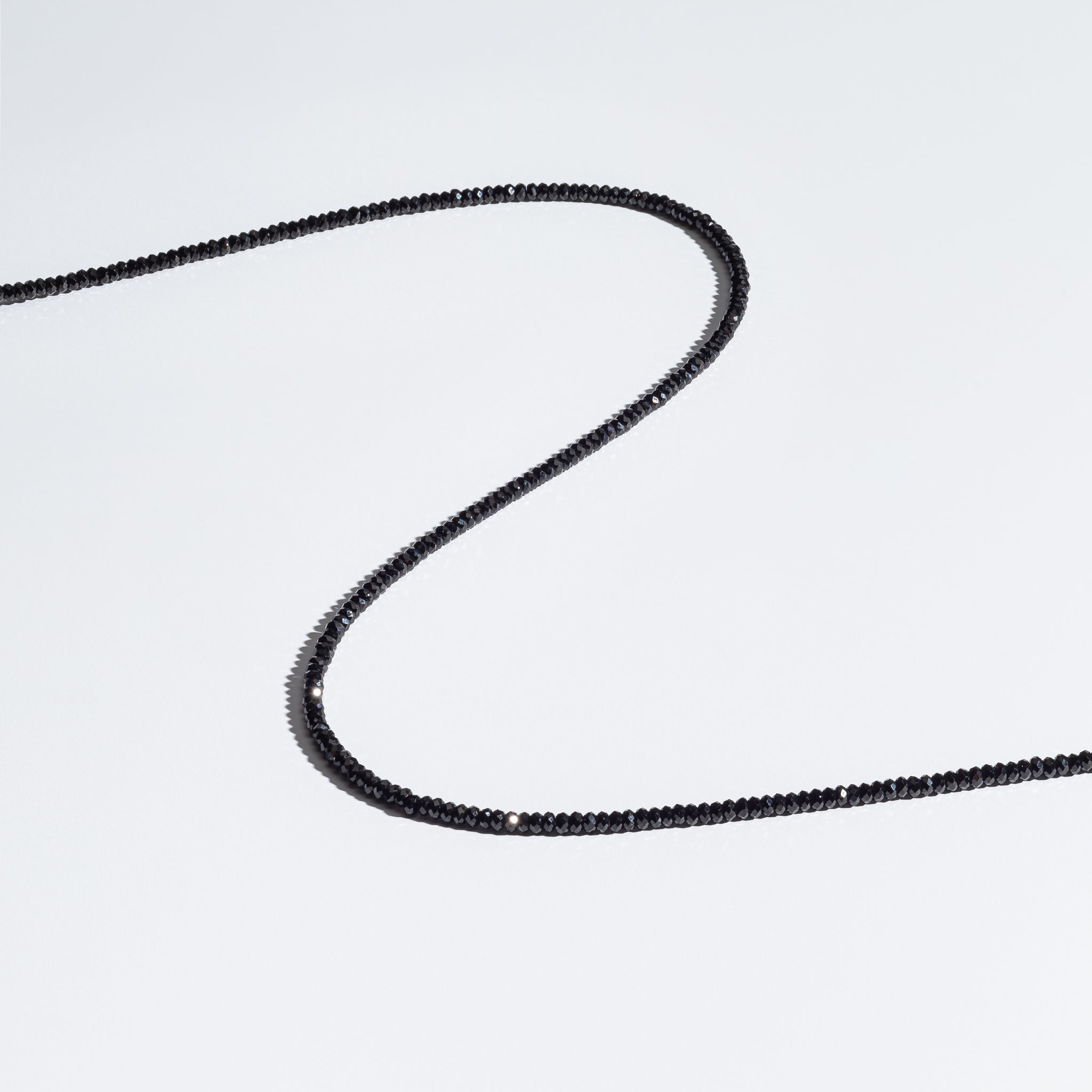 1.5mm Itsy Black Onyx Beaded Necklace