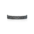 Load image into Gallery viewer, 2mm Metallic Gray Triple Stack Beaded Bracelet
