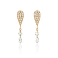 Load image into Gallery viewer, 18 Karat Yellow Gold Aspen Air Double Diamond Drop Earrings
