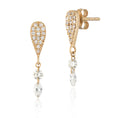 Load image into Gallery viewer, 18 Karat Yellow Gold Aspen Air Double Diamond Drop Earrings
