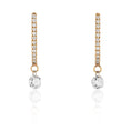 Load image into Gallery viewer, 18 Karat Yellow Gold Aspen Air Single Diamond Drop Earrings
