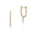 Load image into Gallery viewer, 18 Karat Yellow Gold Aspen Air Single Diamond Drop Earrings
