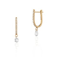 Load image into Gallery viewer, 18 Karat Yellow Gold Aspen Air Single Diamond Drop Earrings
