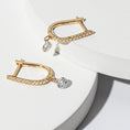 Load image into Gallery viewer, 18 Karat Yellow Gold Aspen Air Single Diamond Drop Earrings
