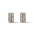 Load image into Gallery viewer, Sterling and Diamond Double Huggie Hoop
