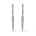 Load image into Gallery viewer, Sterling and Diamond Spike Drop Earring
