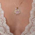Load image into Gallery viewer, Extra Large Yellow Gold and Diamond Disk Pendant
