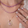 Load image into Gallery viewer, Yellow Gold Pink Sapphire Star Charm

