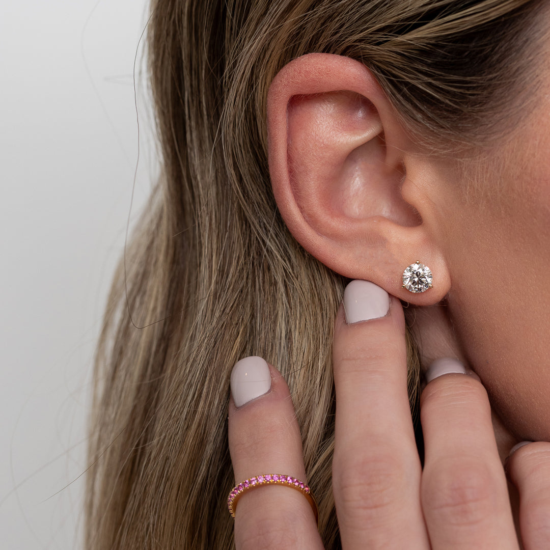 2.00ctw 6mm Natural Diamond Stud Earrings