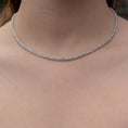 Load image into Gallery viewer, 2mm Itsy Baby Blue Quartz Beaded Necklace
