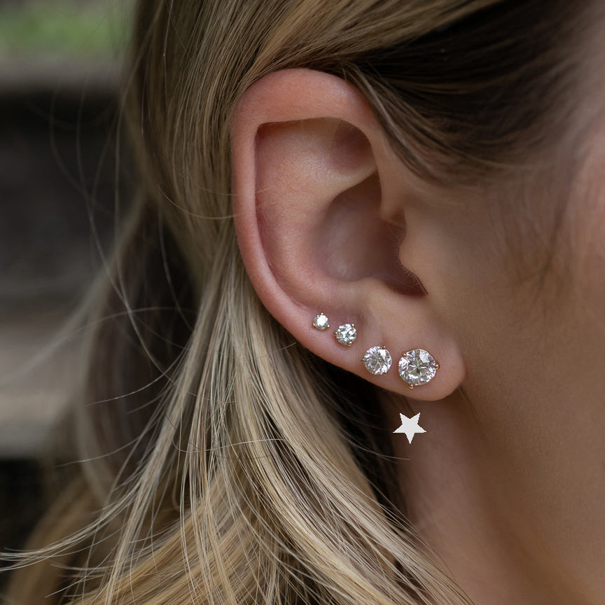 2.00ctw 6mm Natural Diamond Stud Earrings