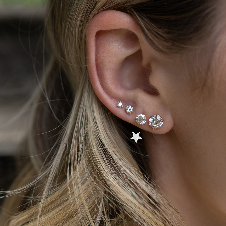 1.00ctw 5mm Natural Diamond Stud Earrings