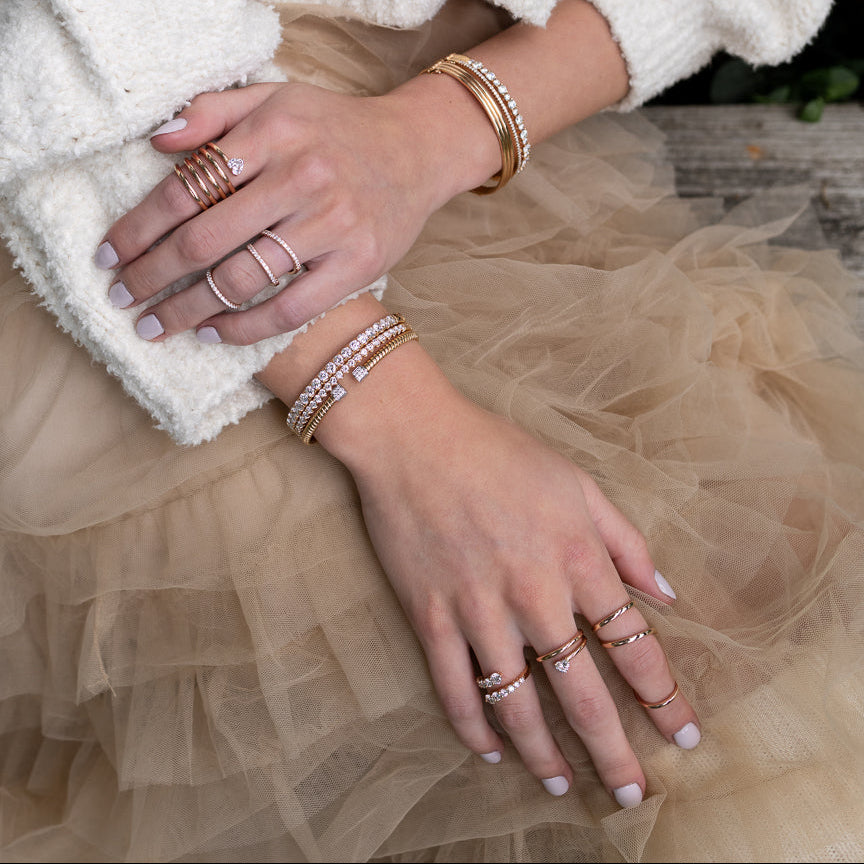 14 Karat Rose Gold Knuckle Ring