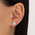 Load image into Gallery viewer, 18 Karat White Gold Floral Stud Earrings 2.50cts
