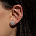 Load image into Gallery viewer, Pave Stud Circle Diamond Earrings

