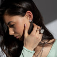 Load image into Gallery viewer, Pave Stud Circle Diamond Earrings
