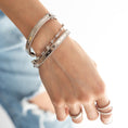 Load image into Gallery viewer, White Gold and Diamond High Polished Blake Bracelet
