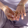 Load image into Gallery viewer, 14 Karat Yellow Gold and Diamond Bypass Ring
