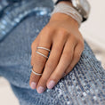 Load image into Gallery viewer, 14 Karat White Gold Diamond Knuckle Ring
