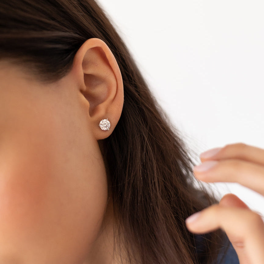 2.00ctw 6mm Natural Diamond Stud Earrings