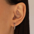 Load image into Gallery viewer, Round Large 15mm Diamond Hoops
