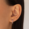 Load image into Gallery viewer, Round Medium 12.50mm Diamond Hoops
