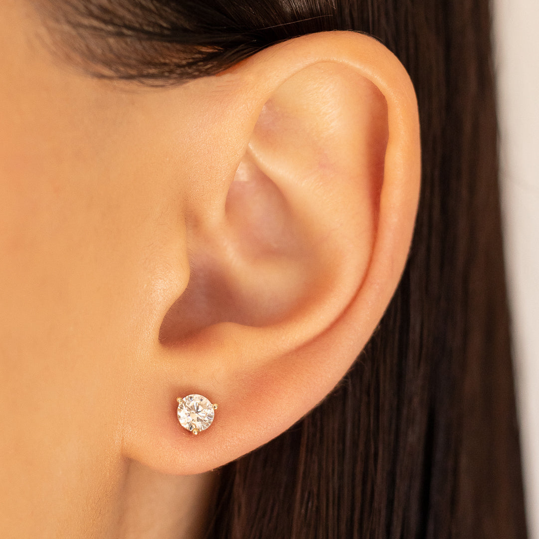 1.00ctw 5mm Natural Diamond Stud Earrings
