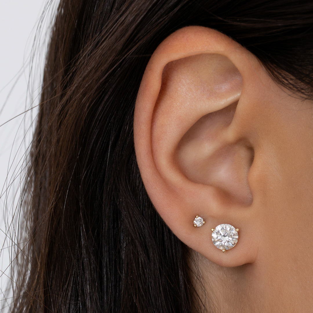 2.00ctw 6mm Natural Diamond Stud Earrings