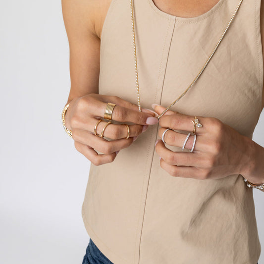 14 Karat Yellow Gold High Polished Barrel Ring
