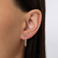 Load image into Gallery viewer, Rectangle High Polished Alternating 20mm Diamonds Hoops

