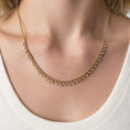 Load image into Gallery viewer, Yellow Gold Diamond Drop Bezel Ball Chain Necklace
