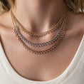 Load image into Gallery viewer, Rose Gold Diamond Drop Bezel Ball Chain Necklace
