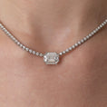 Load image into Gallery viewer, 18 Karat White Gold Mosaic 4.25cts Diamond 16.00" Tennis Necklace
