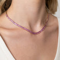 Load image into Gallery viewer, 14 Karat Gold and Pink Sapphire 10.00cts Oval 16.00" Tennis Necklace
